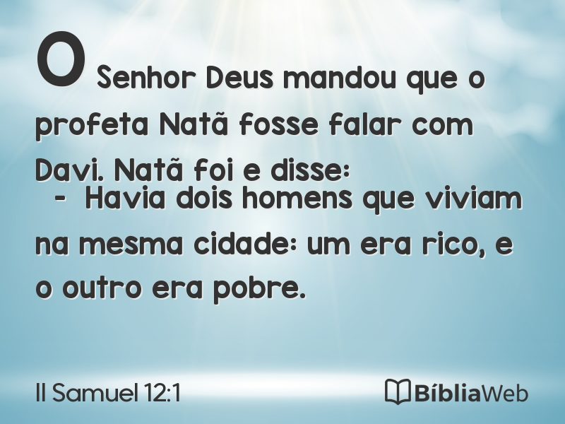 II Samuel 12:1 em imagem para compartilhar