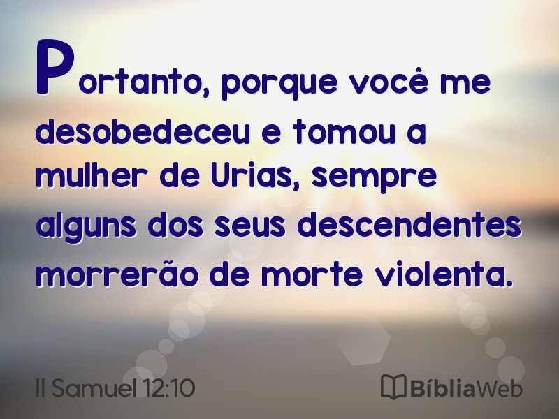 II Samuel 12:10 em imagem para compartilhar