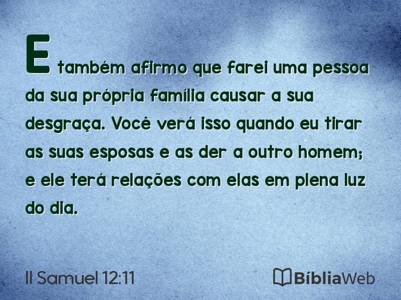 II Samuel 12:11 em imagem para compartilhar
