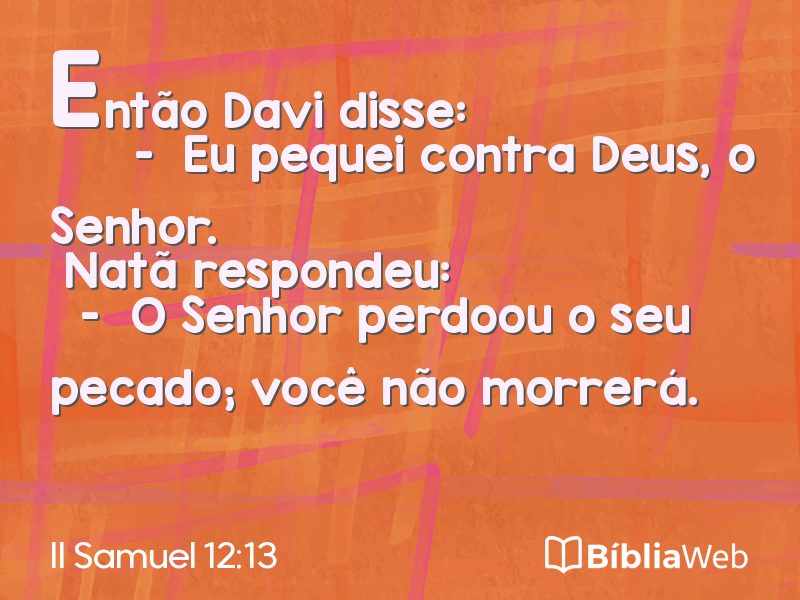 II Samuel 12:13 em imagem para compartilhar