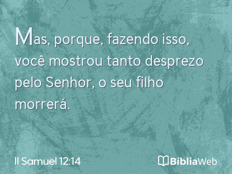 II Samuel 12:14 em imagem para compartilhar