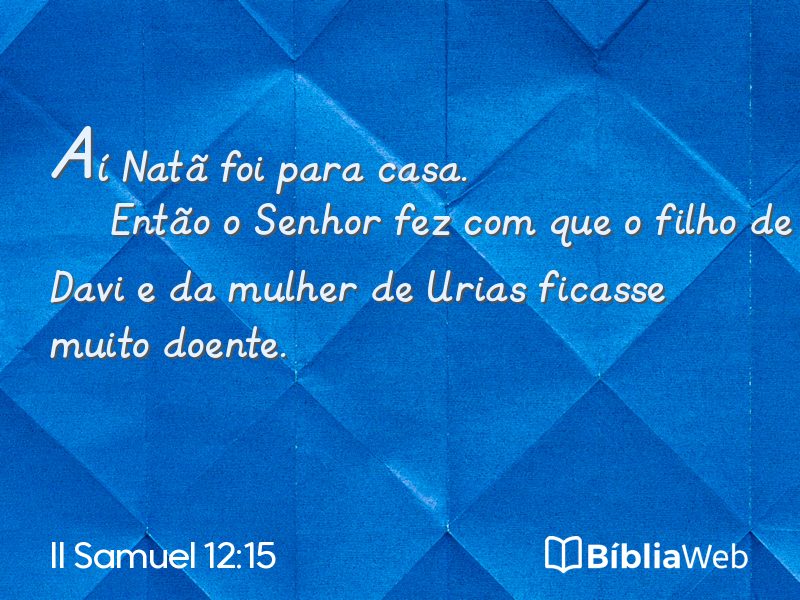 II Samuel 12:15 em imagem para compartilhar