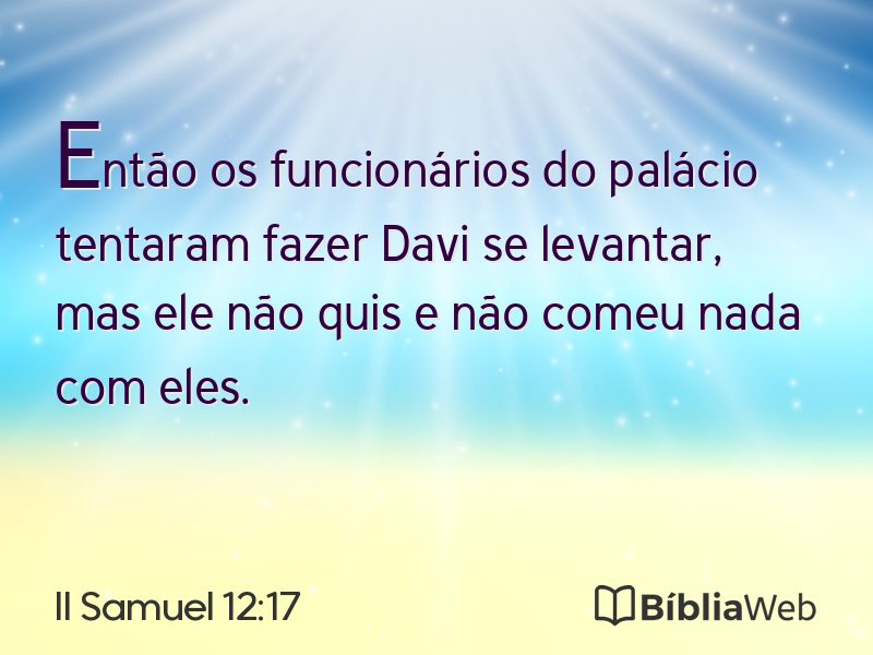II Samuel 12:17 em imagem para compartilhar
