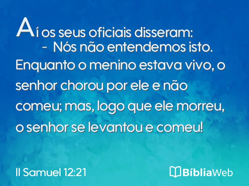 II Samuel 12:21 em imagem para compartilhar