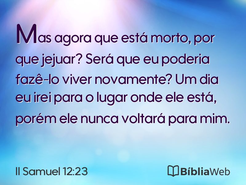 II Samuel 12:23 em imagem para compartilhar