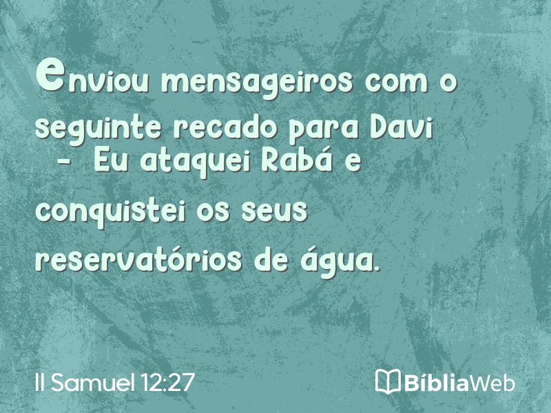 II Samuel 12:27 em imagem para compartilhar