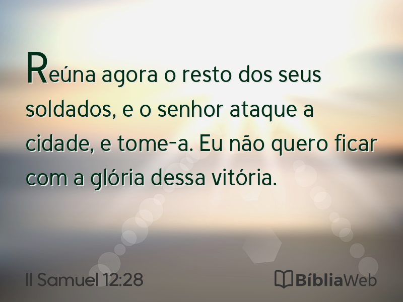 II Samuel 12:28 em imagem para compartilhar