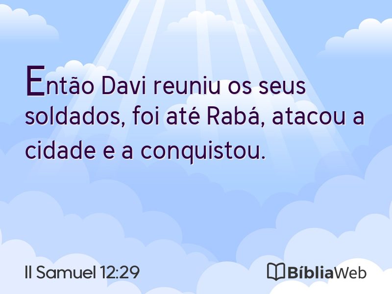 II Samuel 12:29 em imagem para compartilhar