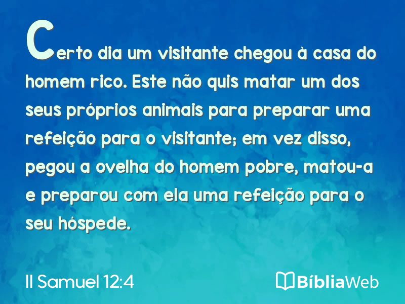 II Samuel 12:4 em imagem para compartilhar
