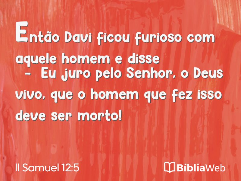 II Samuel 12:5 em imagem para compartilhar