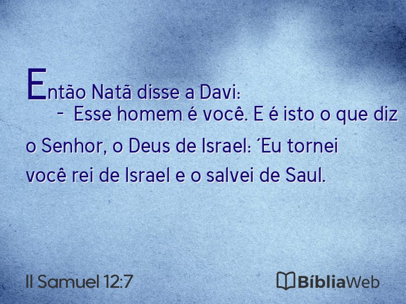 II Samuel 12:7 em imagem para compartilhar