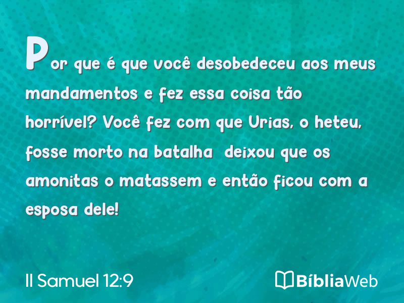 II Samuel 12:9 em imagem para compartilhar