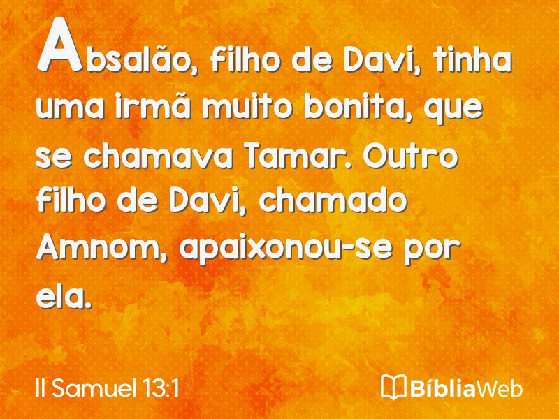 II Samuel 13:1 em imagem para compartilhar