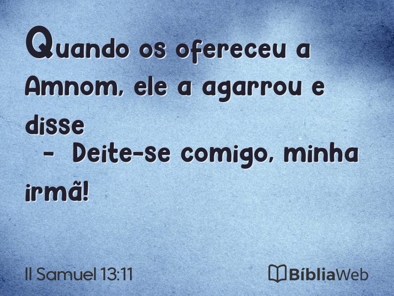 II Samuel 13:11 em imagem para compartilhar