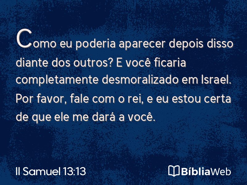 II Samuel 13:13 em imagem para compartilhar