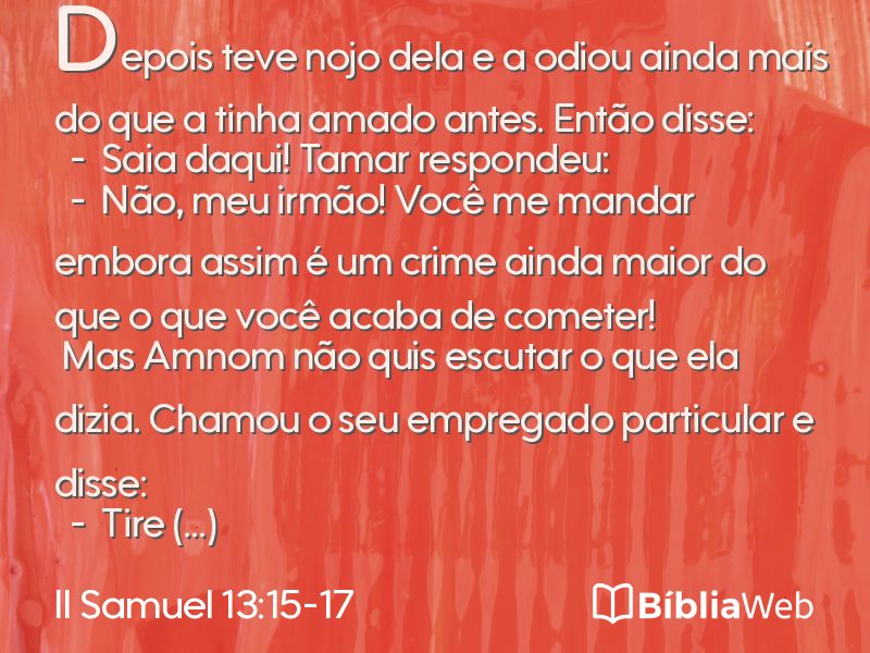 II Samuel 13:15-17 em imagem para compartilhar