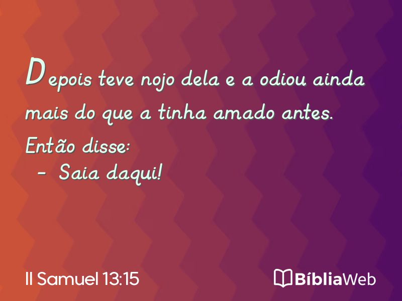 II Samuel 13:15 em imagem para compartilhar