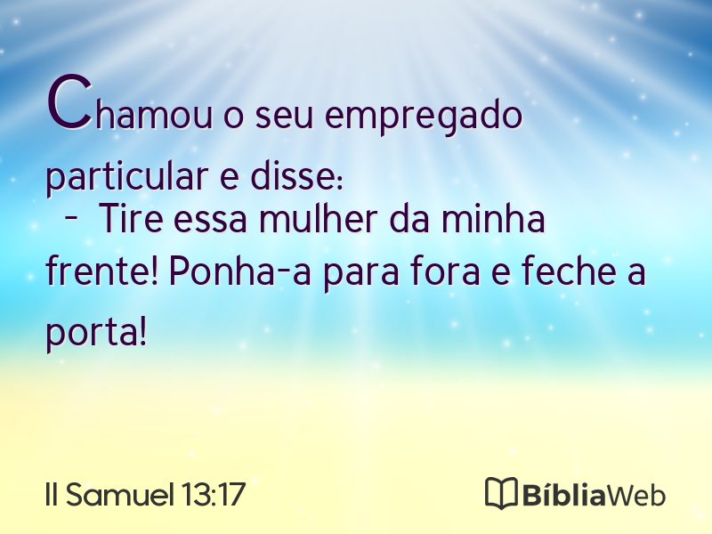 II Samuel 13:17 em imagem para compartilhar