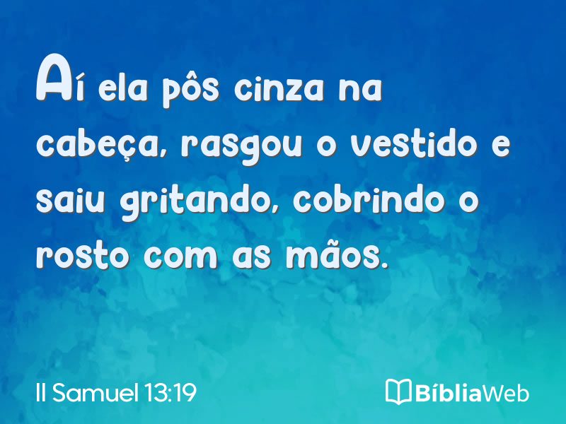II Samuel 13:19 em imagem para compartilhar