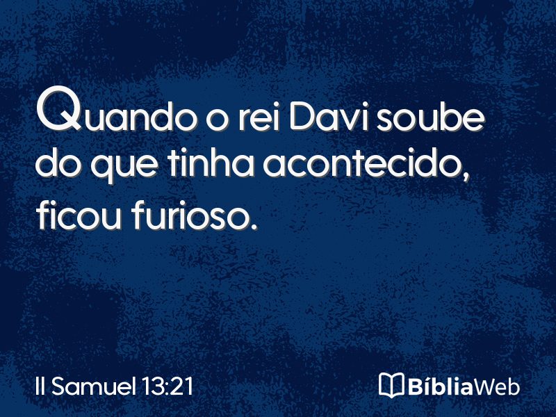 II Samuel 13:21 em imagem para compartilhar