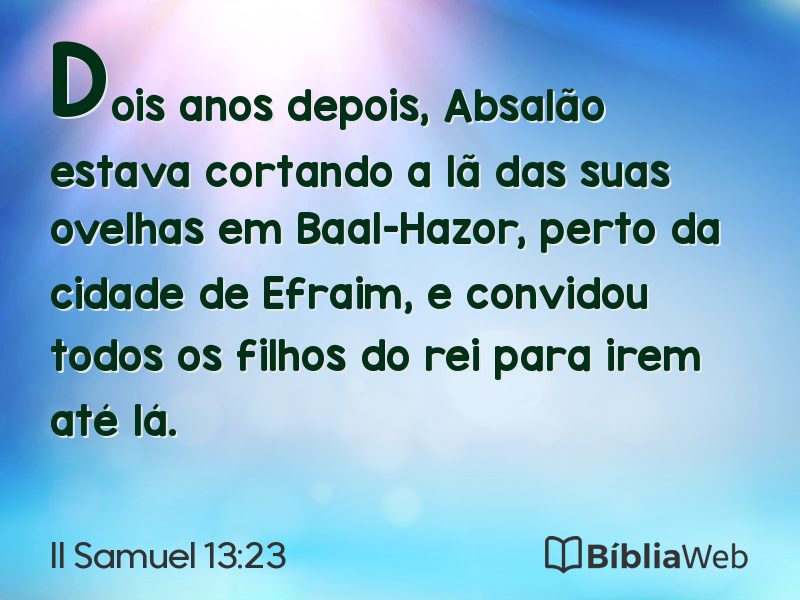 II Samuel 13:23 em imagem para compartilhar