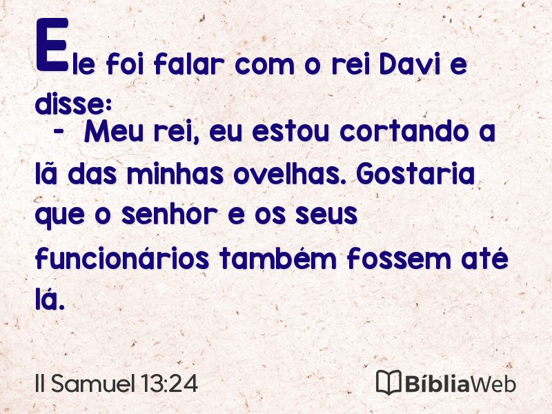 II Samuel 13:24 em imagem para compartilhar