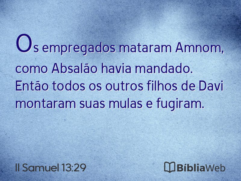 II Samuel 13:29 em imagem para compartilhar