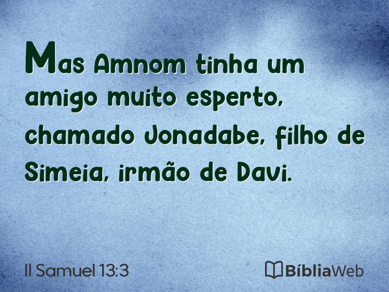 II Samuel 13:3 em imagem para compartilhar