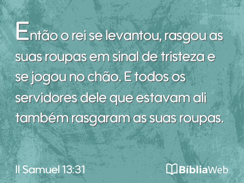 II Samuel 13:31 em imagem para compartilhar
