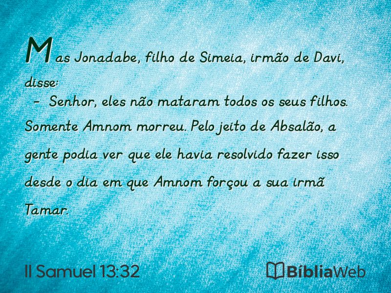 II Samuel 13:32 em imagem para compartilhar