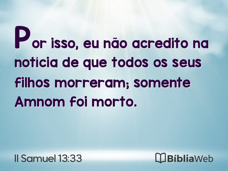 II Samuel 13:33 em imagem para compartilhar