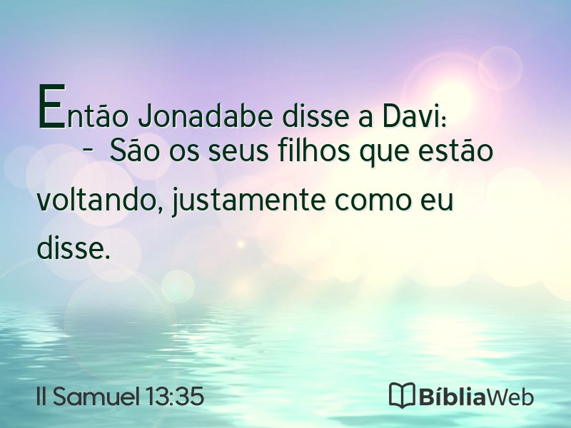 II Samuel 13:35 em imagem para compartilhar