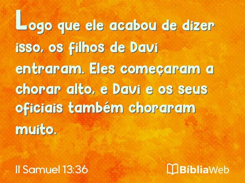 II Samuel 13:36 em imagem para compartilhar