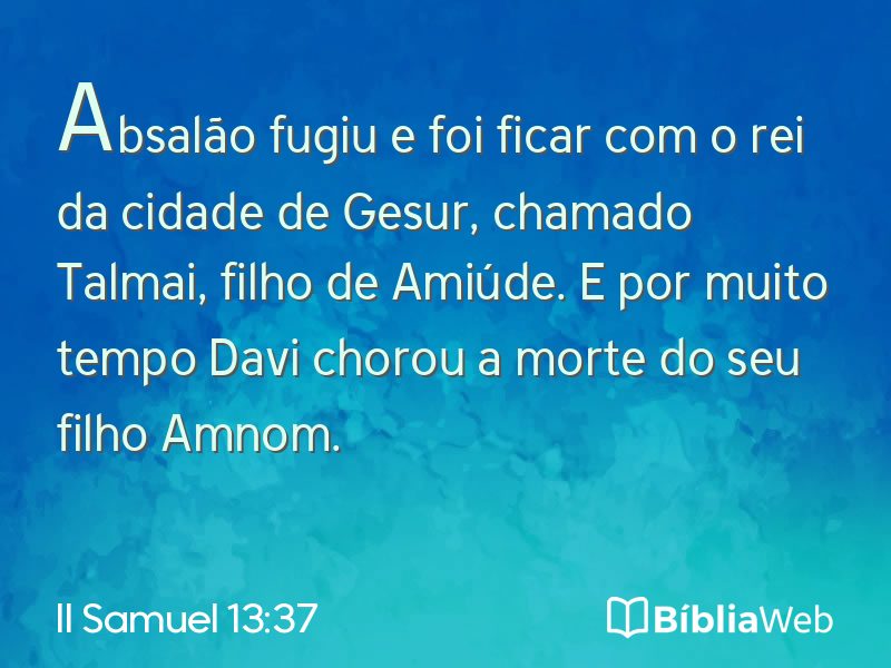 II Samuel 13:37 em imagem para compartilhar