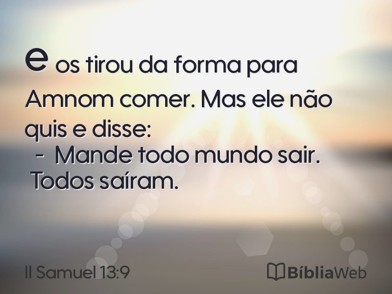 II Samuel 13:9 em imagem para compartilhar