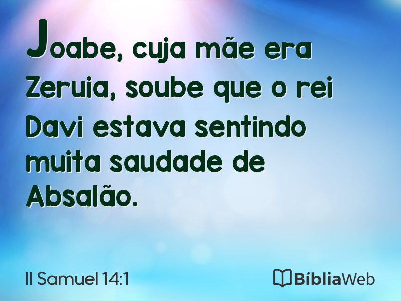 II Samuel 14:1 em imagem para compartilhar