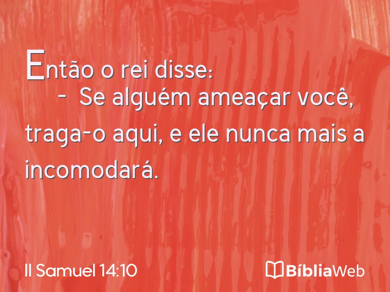 II Samuel 14:10 em imagem para compartilhar