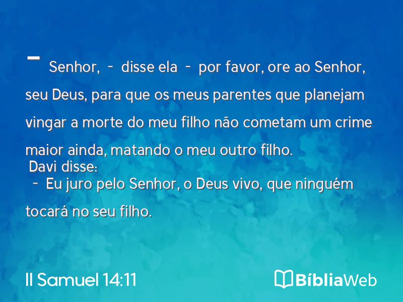 II Samuel 14:11 em imagem para compartilhar