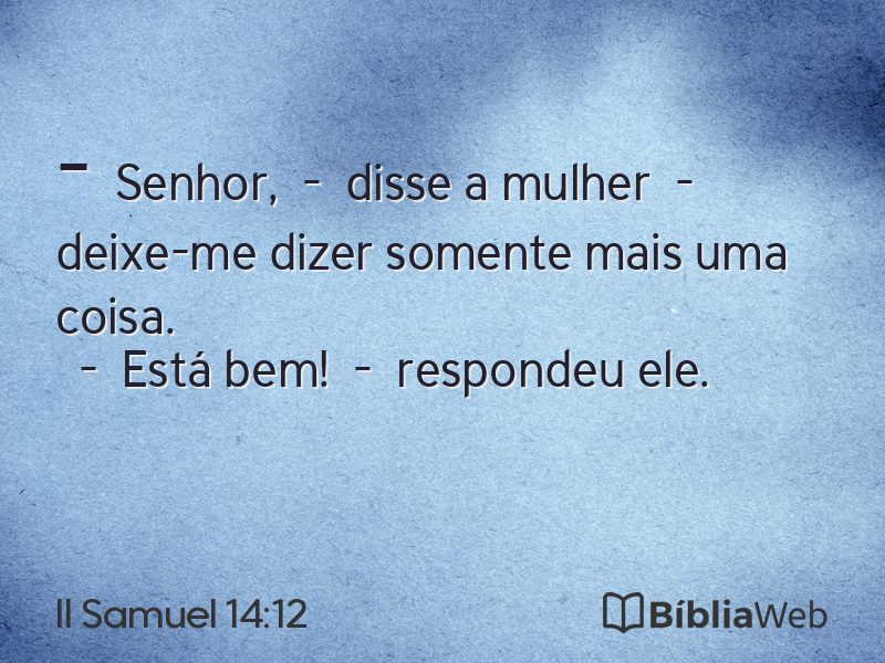 II Samuel 14:12 em imagem para compartilhar