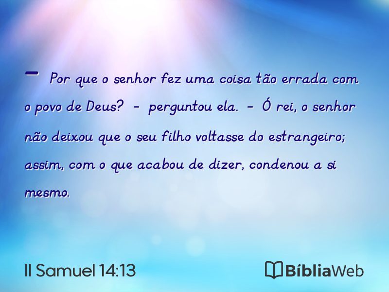 II Samuel 14:13 em imagem para compartilhar