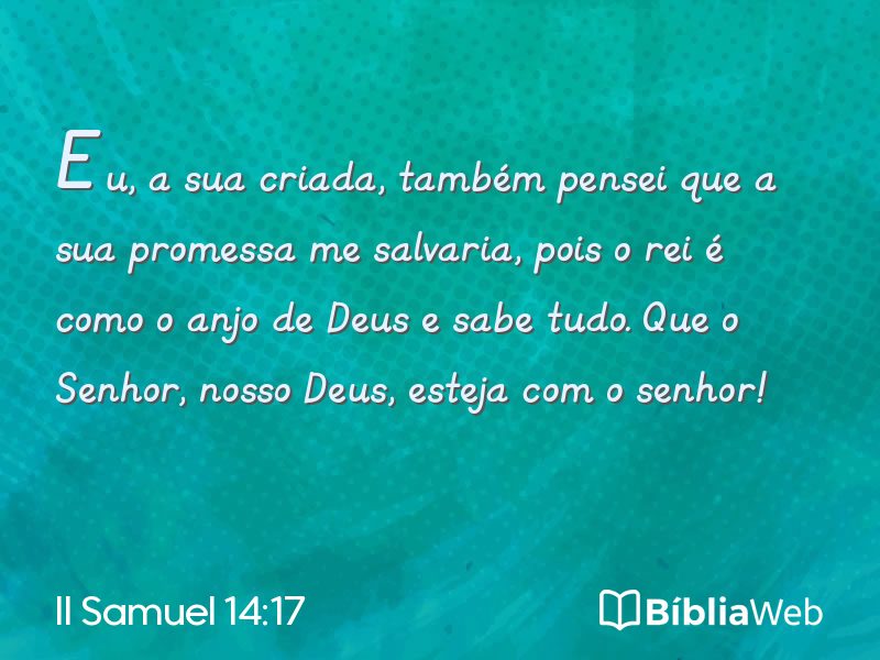 II Samuel 14:17 em imagem para compartilhar