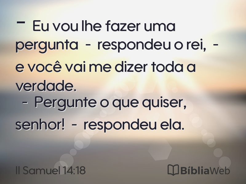 II Samuel 14:18 em imagem para compartilhar