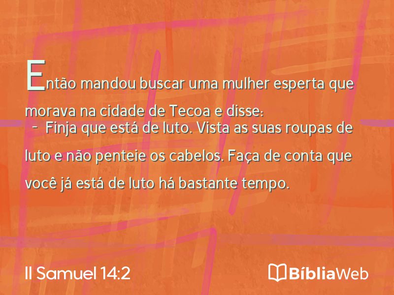II Samuel 14:2 em imagem para compartilhar