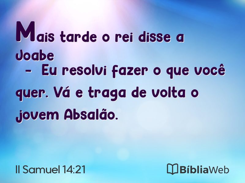 II Samuel 14:21 em imagem para compartilhar