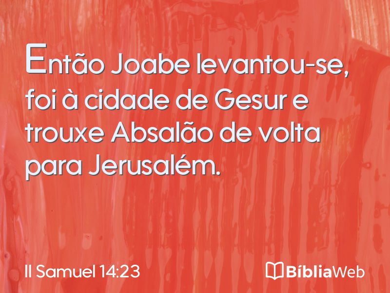 II Samuel 14:23 em imagem para compartilhar