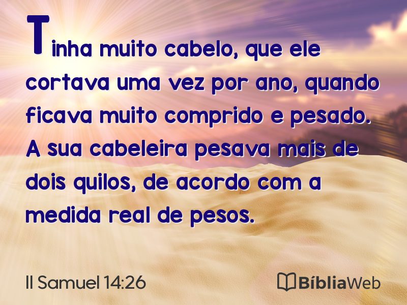 II Samuel 14:26 em imagem para compartilhar