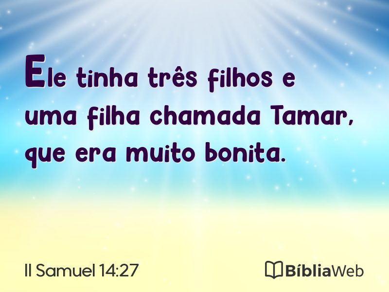 II Samuel 14:27 em imagem para compartilhar