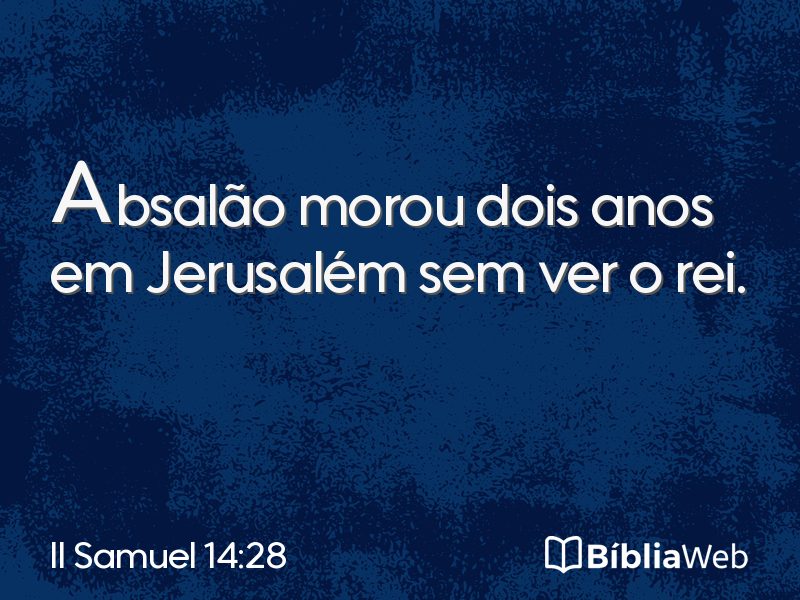II Samuel 14:28 em imagem para compartilhar