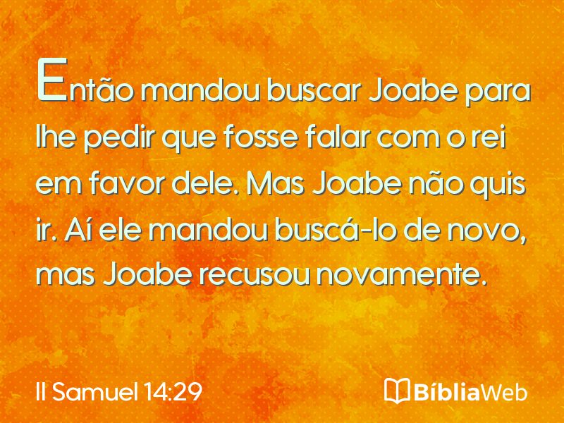 II Samuel 14:29 em imagem para compartilhar