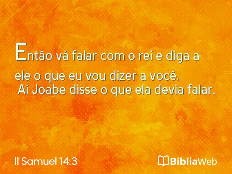 II Samuel 14:3 em imagem para compartilhar